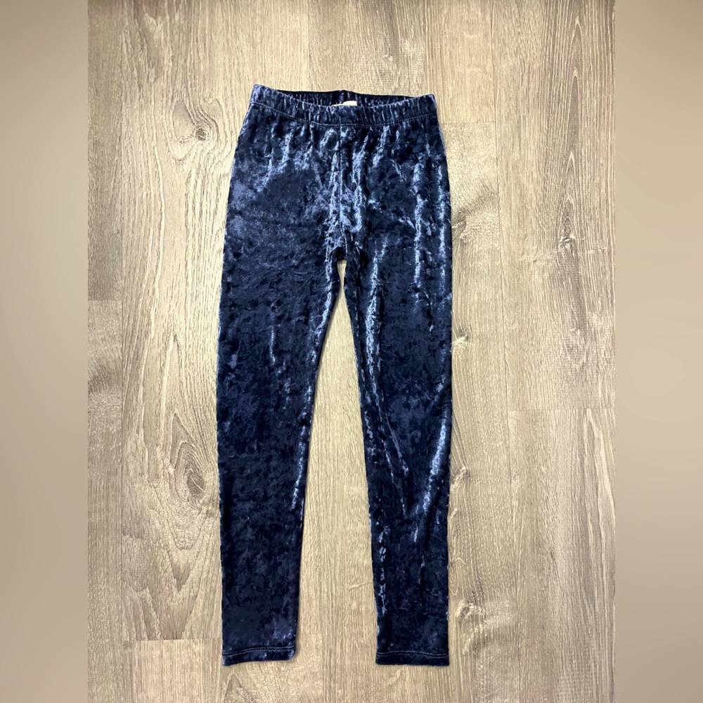 Girl's Peek‎ Blue Velour Leggings- Size Small (6/7)- Pre-owned